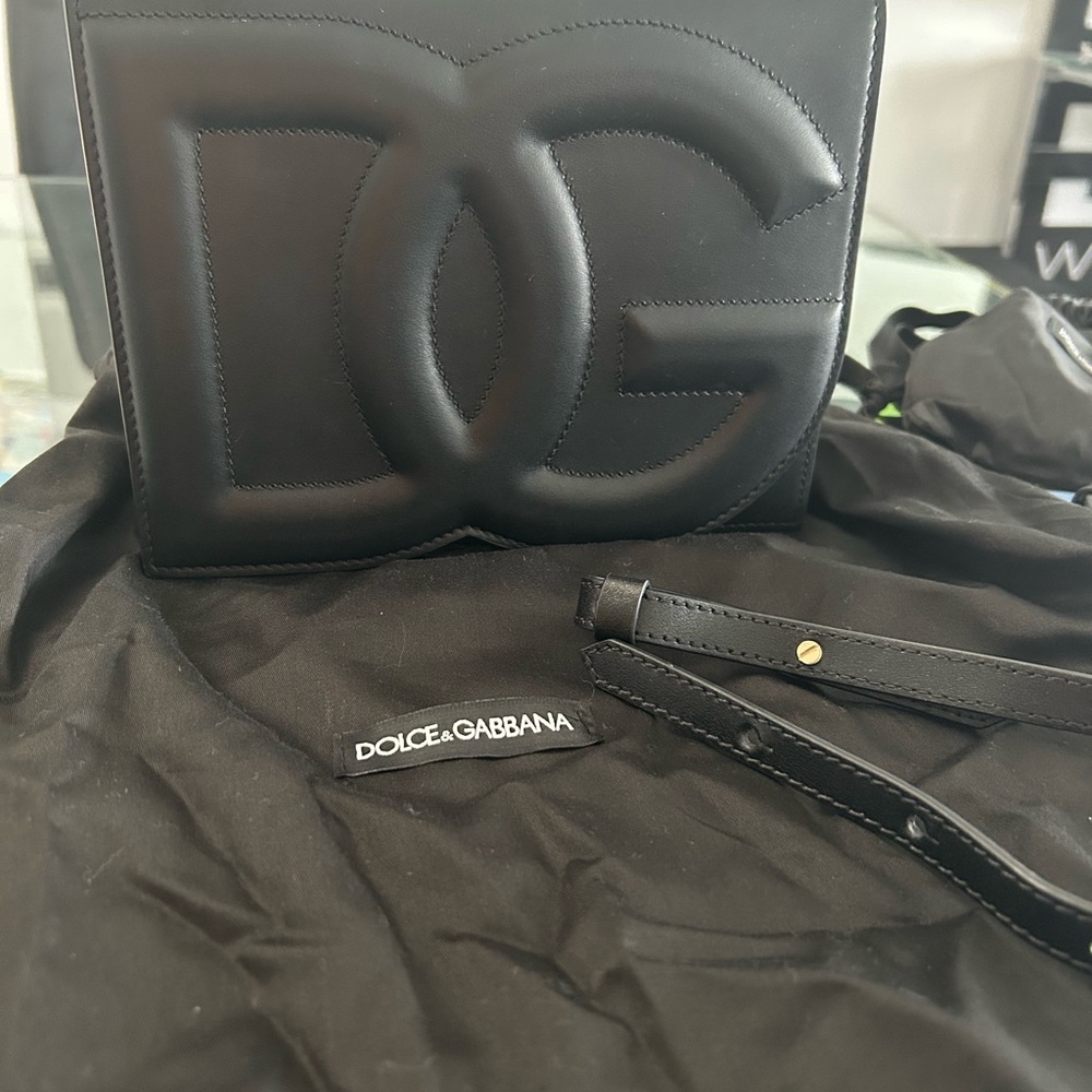 Dolce & Gabbana Black Embossed Bag - Picture 3 of 5